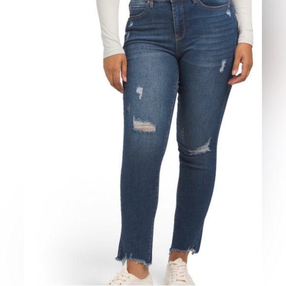 Nicole Miller Denim - Distressed Blue Jeans Nicole Miller Size 12 SoHo High Rise Skinny